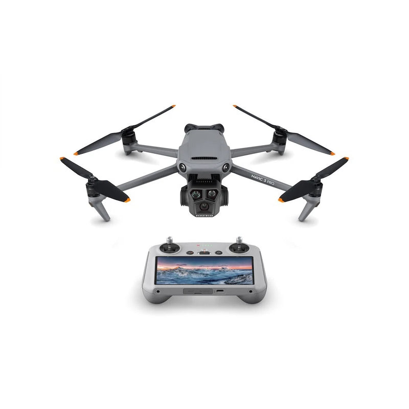 DJI foldable quadcopter drone with remote controller, gray and black