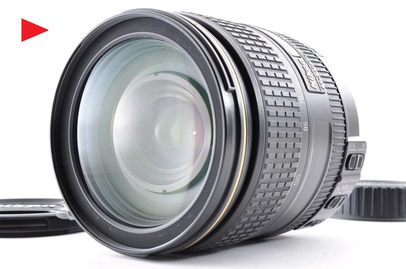 Nikon AF-S NIKKOR 24-120mm f/4G ED VR camera lens with front glass and zoom barrel