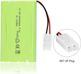 9.6V 2400mAh NiMH Battery KET 2P Connector with Charger Cable for RC Car Boat