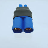 EC8 to EC3 no-wire battery adapter, blue dual connector with gold contacts