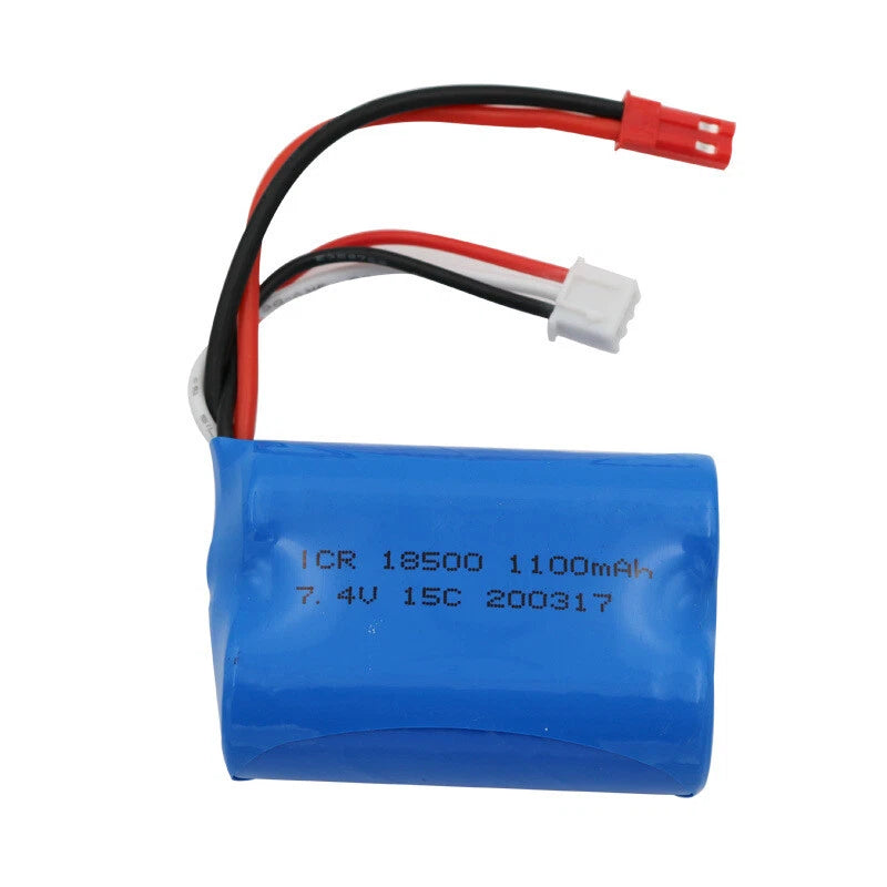 18500 1100mAh SM Plug 7.4V 15C Li-Po Battery For RC Drone Helicopter Boat Toys Battery