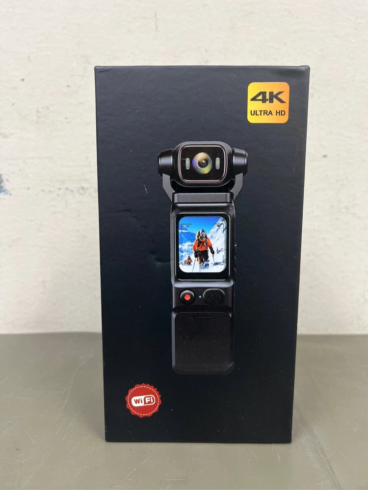 4K Vlogging Camera Mini Action Camera 180?? Rotating Pocket Body Cam with Audio &