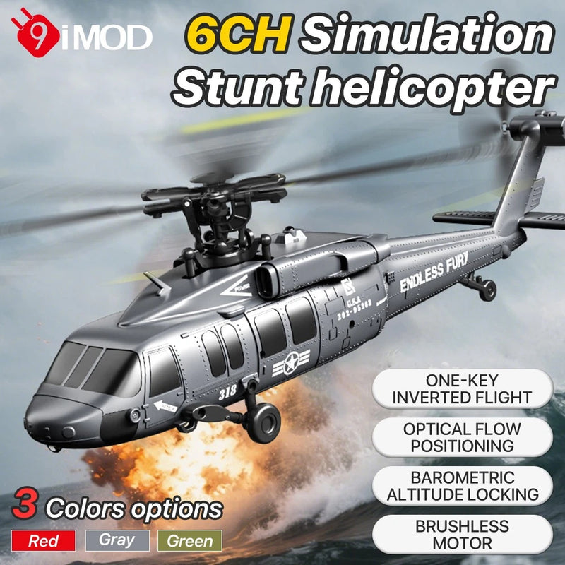JJRC-U9901 RC Helicopter Brushless   6CH Remote Control One-Key Take off