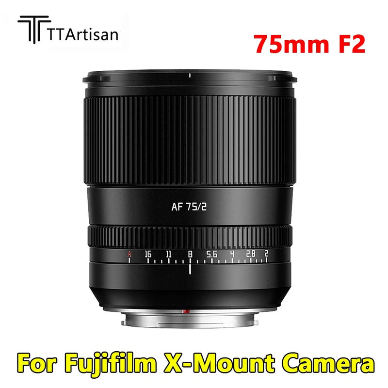 TTArtisan 75mm F2 Auto Focus Full Frame Prime Lens For Fujifilm X-Mount Camera