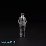 1/64 1/87 1/43 1/18 1/24 Hat Suit Man Scene Miniatures Figures Model For Cars
