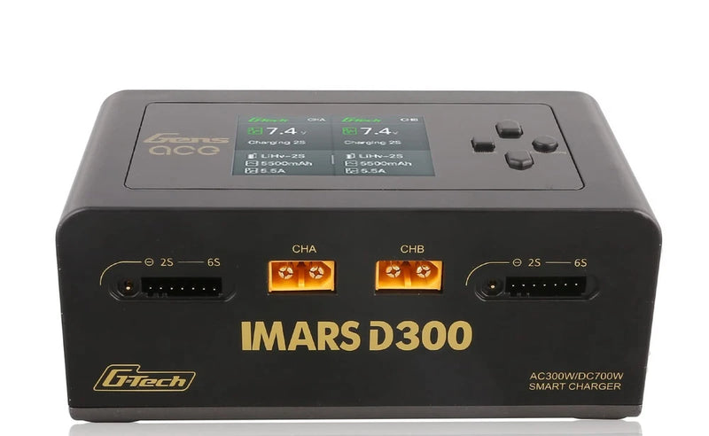 Gens Ace iMars D300 G-Tech Dual AC/DC Smart Balance Charger 300W 700W NEW Battery
