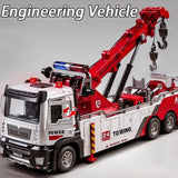 1:32 Tow Truck Metal Alloy Vehicle Recovery Model Toy Car Lorry Fire Engine