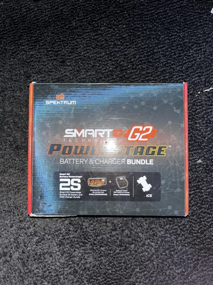 Spektrum Smart Powerstage 2SSurface Bundle: G2 5000mAh2S LiPo IC5 & S155 Charger Battery