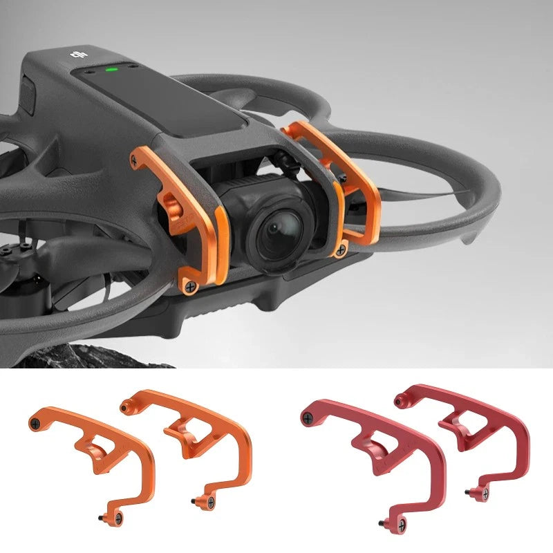 Drone lens protection rods, orange and red aluminum alloy frame