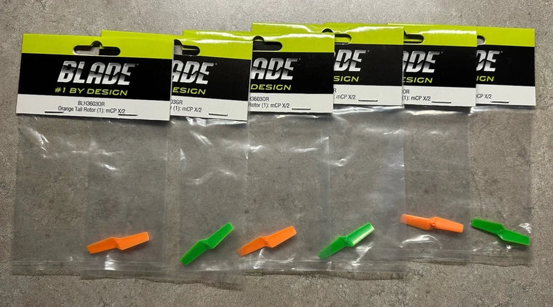6 - Blade Tail Rotors Blade mCP  X/2 RC Micro Helicopter 6 Total Tail Rotors!