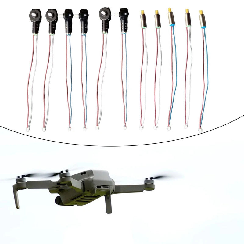 RC quadcopter motor set with attached wiring and connectors