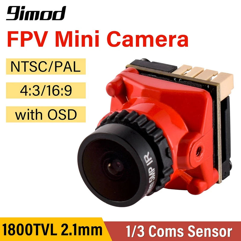 9IMOD FPV Mini Camera 1800TVL 5MP  1/3 inch Coms Sensor for RC Racing Drone