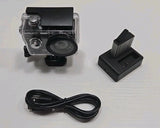 HLS HCAM10 4k Sports Action Camera W/ 2 Batteries And Charger