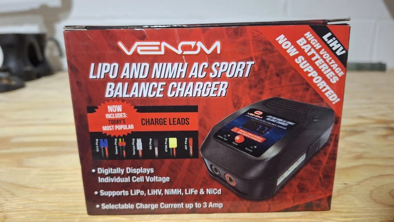 Venom Lipo and NIMH AC Sport balance charger, new in box Battery