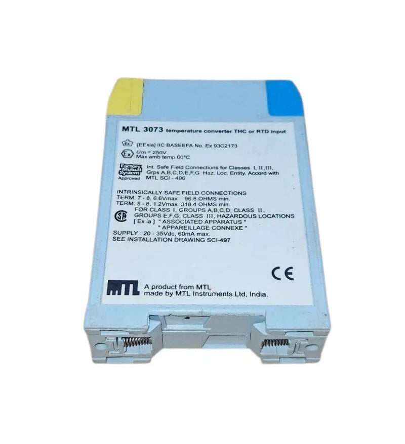MTL 3073 TEMPERATURE CONVERTER THC OR RTD INPUT MTL 3000 SERIES