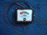 Eveready vintage photoflash battery tester with analog meter and attached leads