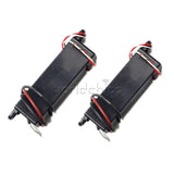 Set of two negative ion electrostatic generator modules with wire leads and pin connectors