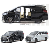 1/24 2023 Alphard Toy Car Model Alloy Diecast Toy Vehicle Light Sound Kids Toys Battery