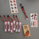 CODDAR 6 Packs 1S A30 LiPo 3.8V 70C HV 300mAh LiPo Battery with A30 Cabled for E