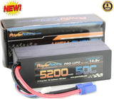 4S 14.8V 5200mAh 50C EC5 Hard Case Lipo Battery Powerhobby PHB4S520050EC5HC Battery