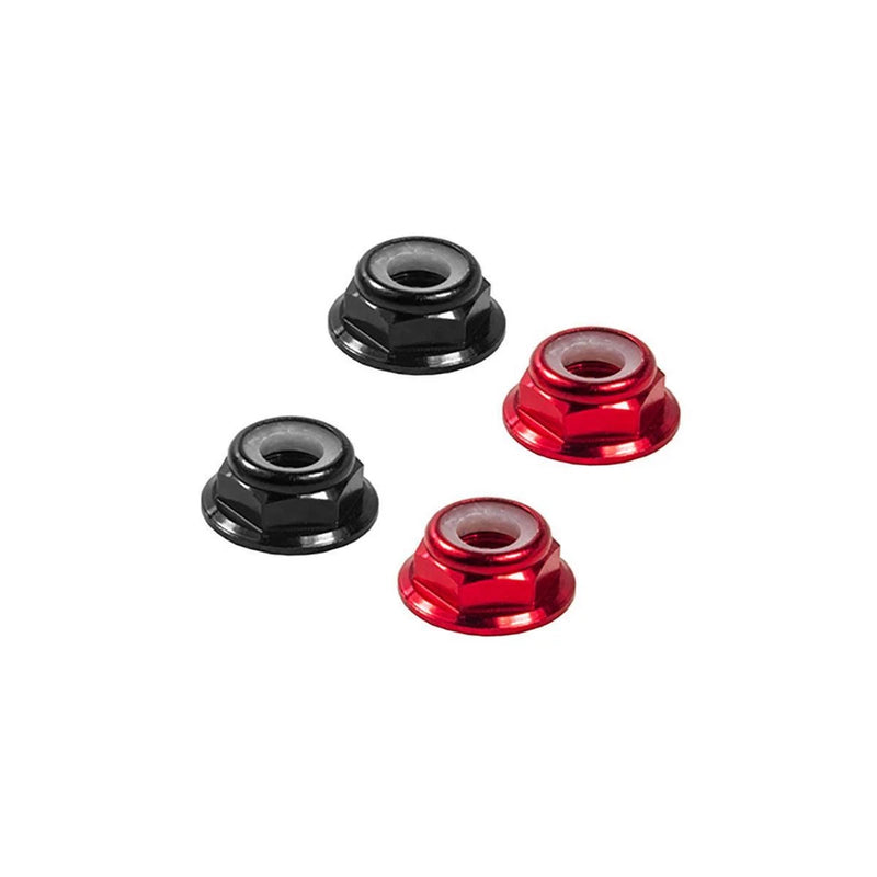 FPV prop nut set, 4 pack: 2 black, 2 red CW/CCW motor nuts