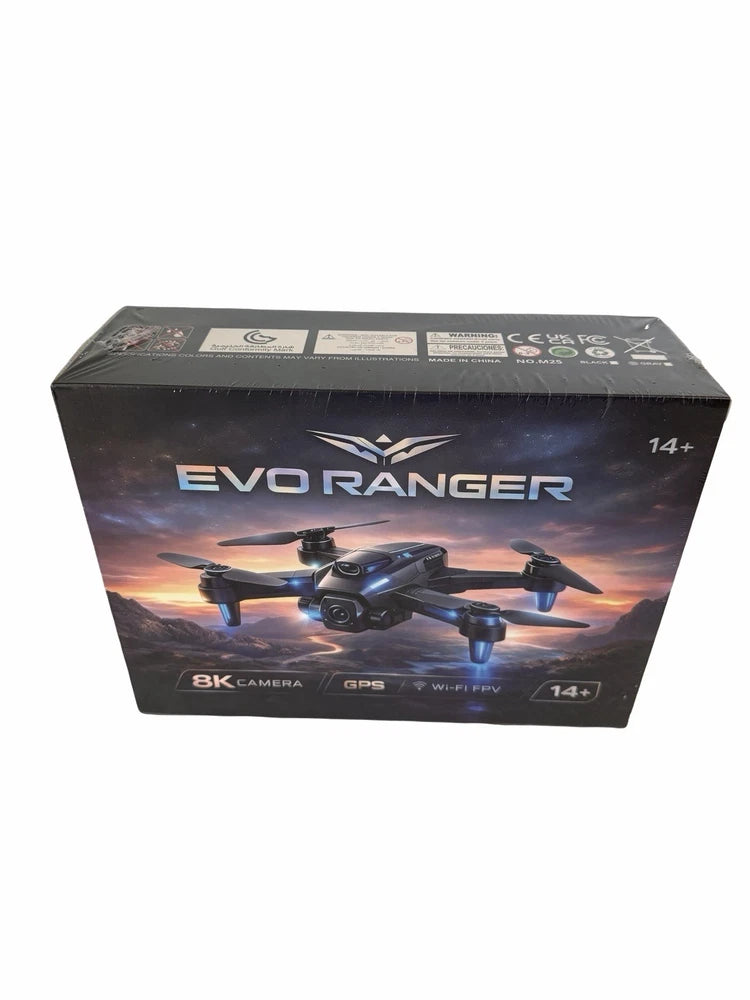 EVO RANGER ready-to-fly drone packaging box with 8K camera and GPS