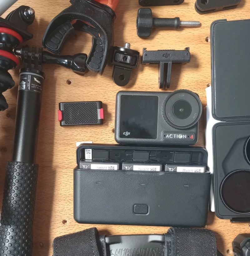 DJI Osmo Action 4 Adventure Action Camera, Original ND filters set, Mounts