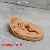 1/64 1/87 1/43 round bed girl Scene Minatures Figures Doll For Cars Model Toy