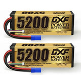 DXF 2PCS Performa Racing Graphene  Lipo 5200 14.8V 140C Battery GOLDEN EC5