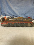 VINTAGE TIN TOY TRAIN SILVER MOUNTAIN 3525 BATTERY OPERATED MODEL JAPAN 1950's Battery