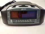 GPX Radio Alarm Clock Model: CR2004, Green/Black, Corded with Battery back up Battery