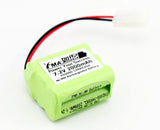 Ni-MH rechargeable battery pack with 7.2V label and red/black wires