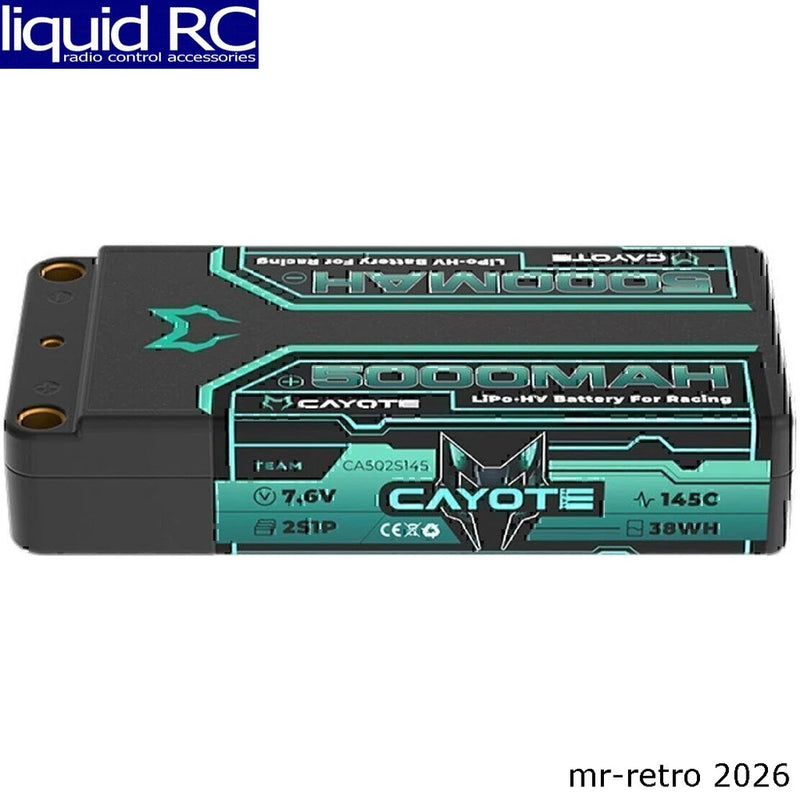 Cayote CYE502S145 2s 145c Lcg Shorty Lihv Battery (7.6v/5000mah) Battery
