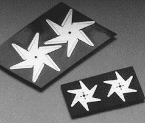 Black flex fan panels with white star cutouts, 2-pack