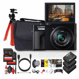 Panasonic TZ99 Point and Shoot Compact Travel Digital Camera (Black) - Bundle
