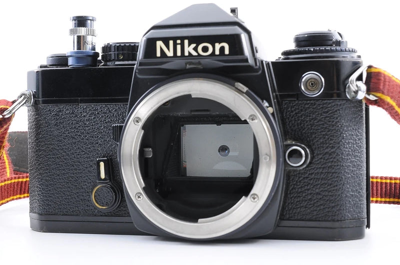 Nikon FE 35mm SLR Film Camera BLACK BODY + MF-16 Data pack [Tested Near MINT+]