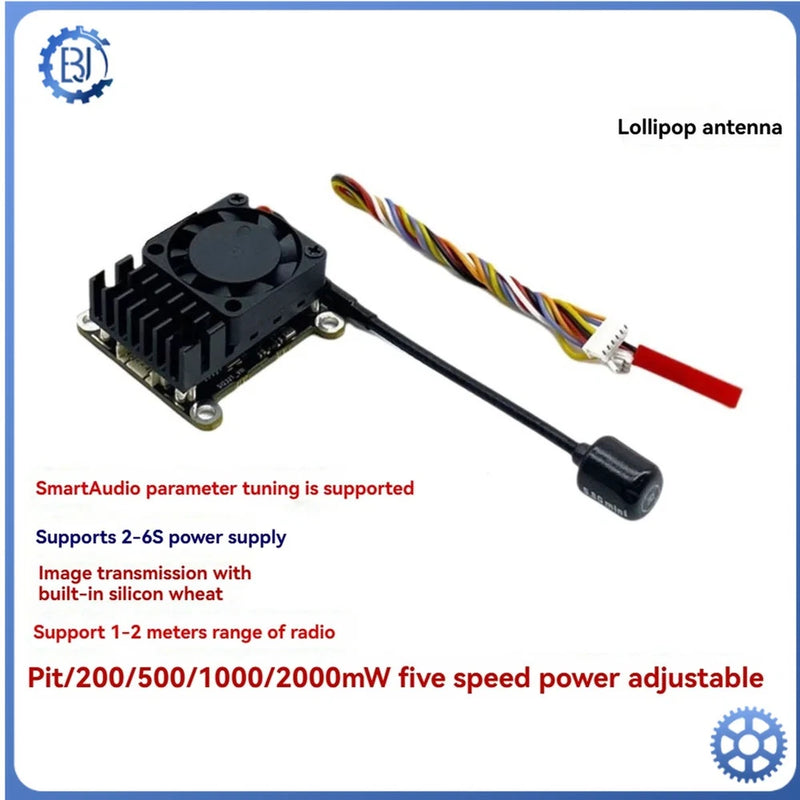 VTX 2000mW  5.8G 2W FPV Video Transmitter Module Support 2S-6S for FPV RC Drone