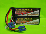 2X VANT 3S 11.1V 5200mAh 50C Lipo Battery Pack w EC5 ARRMA KRATON OUTCAST TYPHON