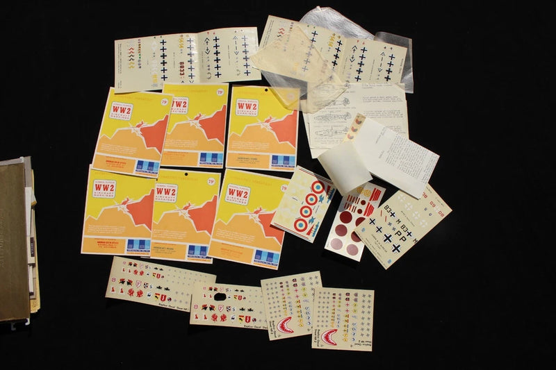 Lot of Vintage Model Hobby Plane WWII World War 2 Decal Sets His Air Dec Inc
