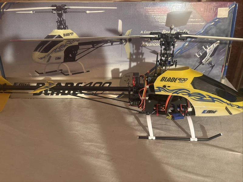 E-flite Blade 400 3D Aerobatic Electric RC Helicopter Ready to Fly Yellow/Blue