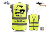 FPV Drone Pilot High Visibility Safety Vest  REFLECTIVE+POCKETS+LOWERBACK PRINT
