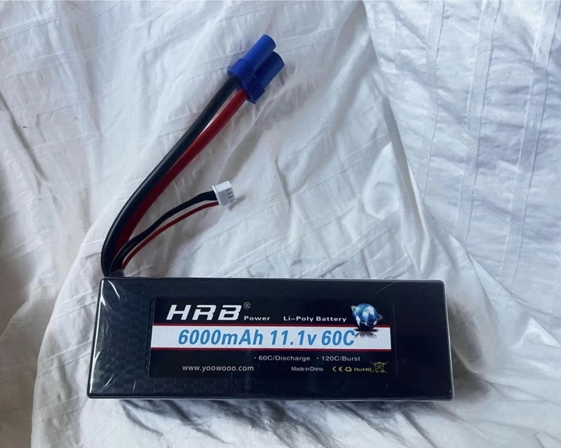 HRB 3S Hardcase Lipo Battery 11.1V 6000mAh 60C 120C Battery