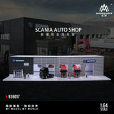 MoreArt 1:64 SCANIA Garage Set Model LED Lighting Showroom Display Scene Diorama