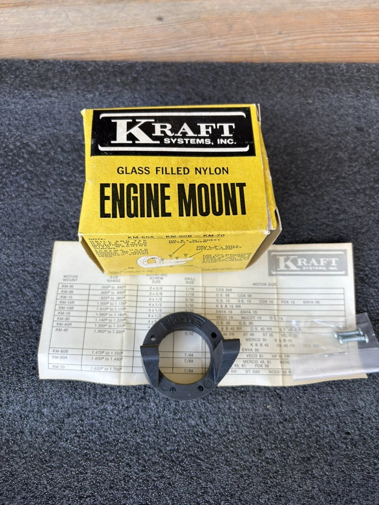 KRAFT R/C Model Airplane Engine Mount New Old Stock