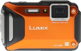 Panasonic Lumix TS5/FT5 16.1 MP Digital Camera 9.3x Zoom - Orange (DMC-TS5/D)