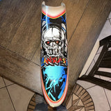 JR Vibe 90 RC Helicopter Canomod Painted Canopy Skull Graphic White Blue Red