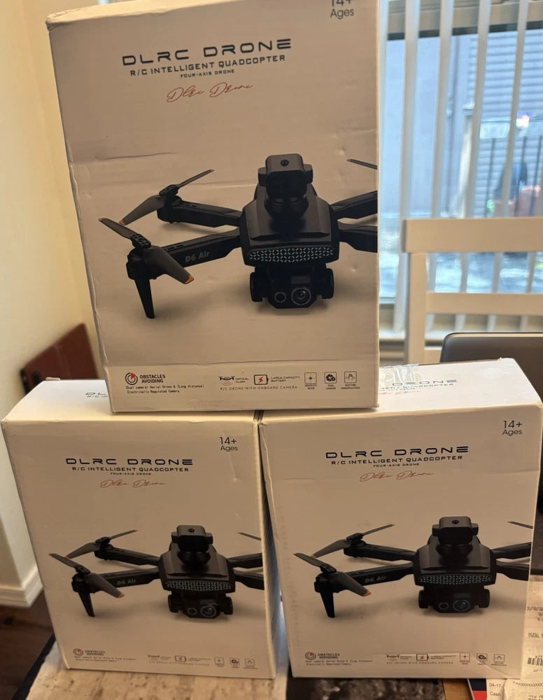 SkyTech drone 3-pack retail boxes with black quadcopter drones