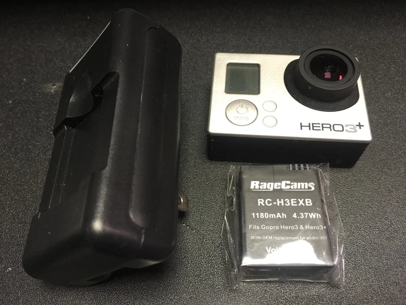 GoPro HERO3+ Silver action camera kit with battery and charger