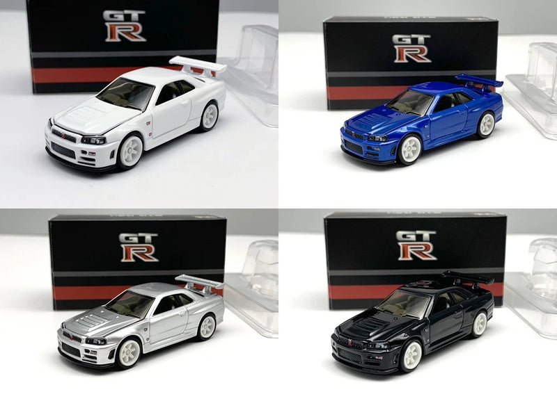 ZZC 1:64 GTR R34 Open Lid Edition without Side Window Alloy Car Model