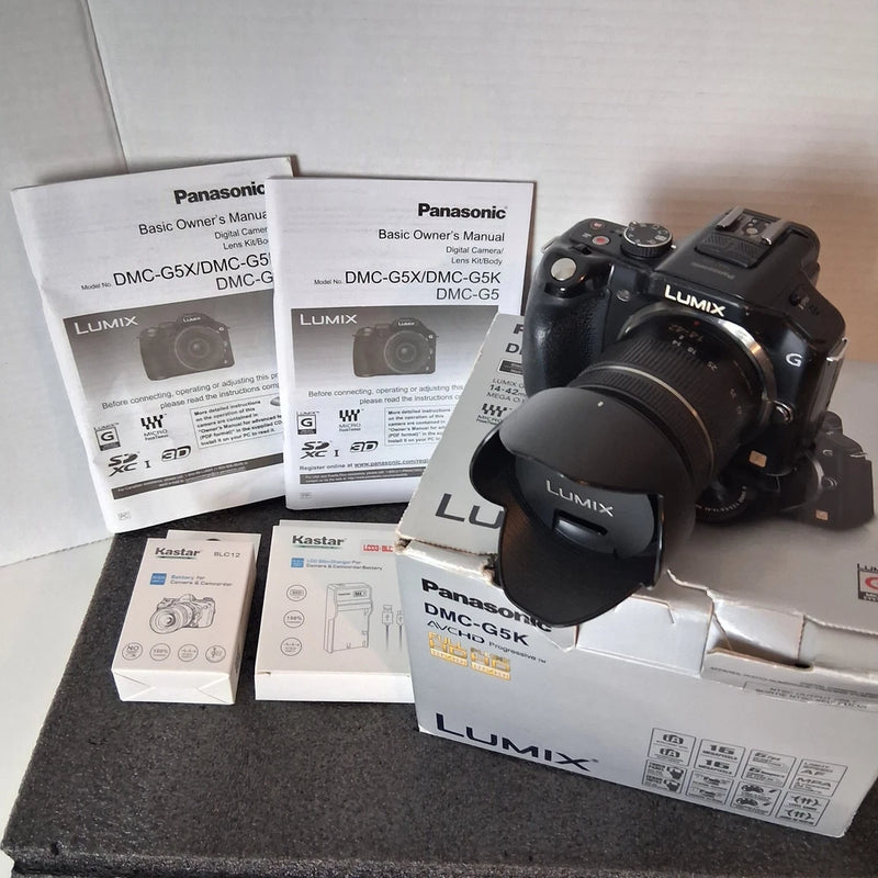 Panasonic LUMIX G5 16.0MP with Lumix 14-42mm Zoom Lens Plus Accessories